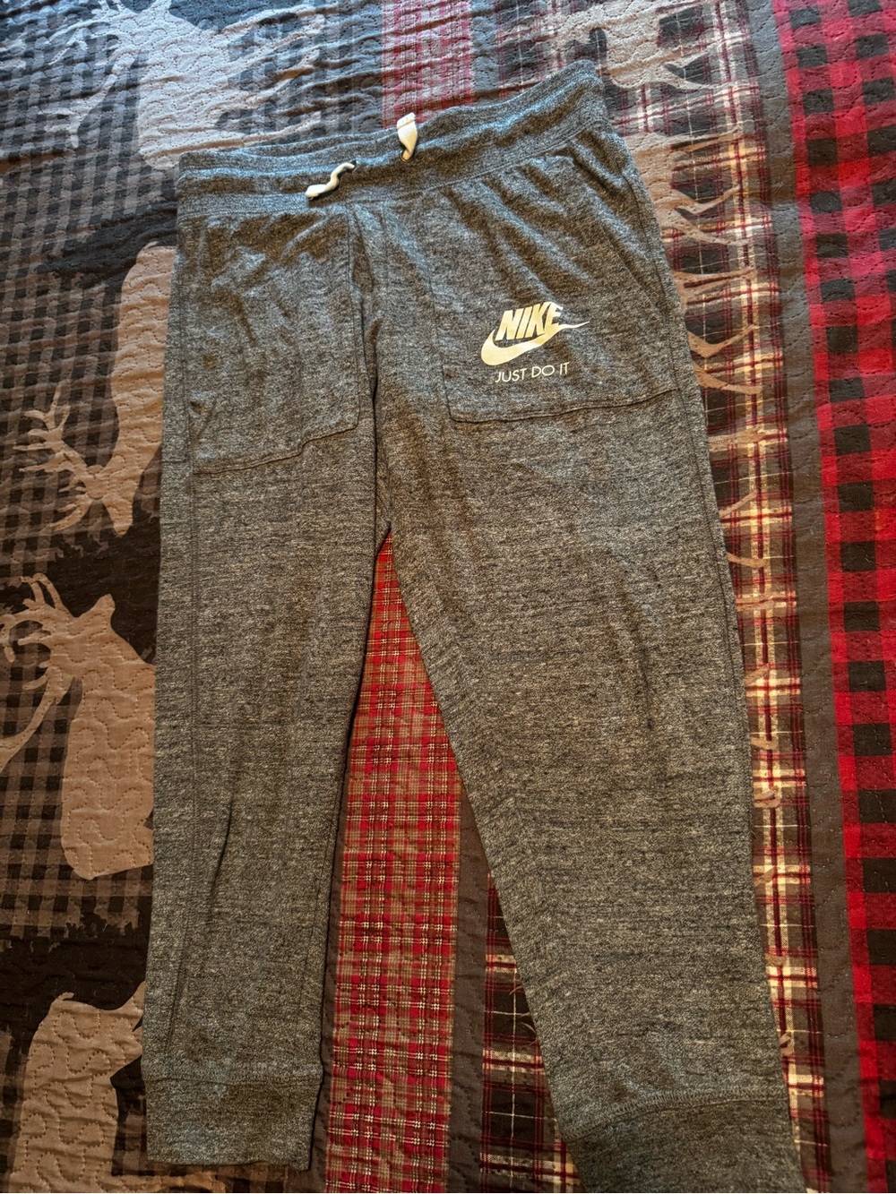 Y2K Nike Women's Heather Gray Cropped Sweatpants XS vintage - Picture 2 of 5